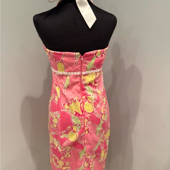 Lilly Pulitzer Strapless Pink and Yellow Dress - Picture 3 of 5